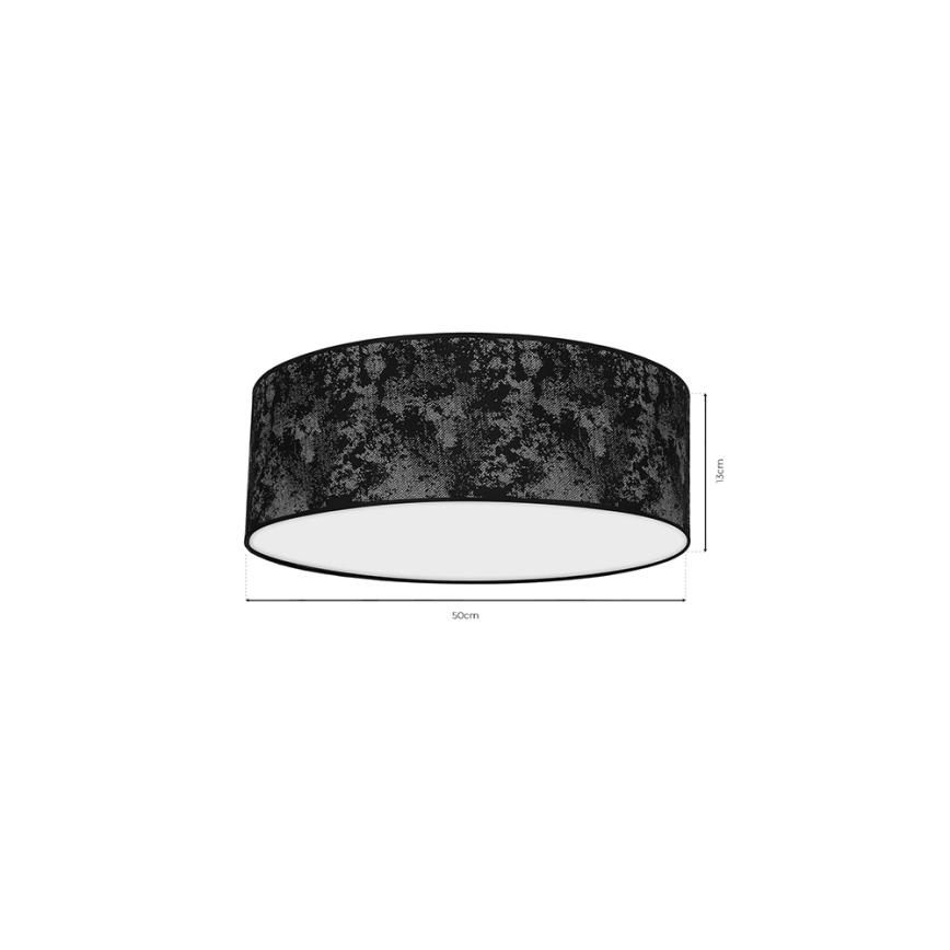 Stropna svjetiljka SATINO 3xE27/60W/230V crna/siva