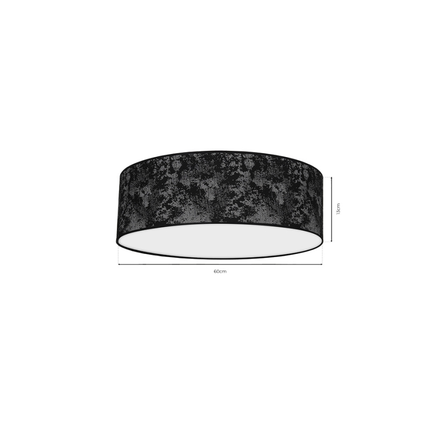 Stropna svjetiljka SATINO 3xE27/60W/230V crna/siva