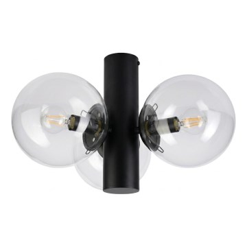 Stropna svjetiljka SFERIO 3xE14/5W/230V crna/prozirna