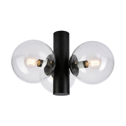 Stropna svjetiljka SFERIO 3xE14/5W/230V crna/prozirna