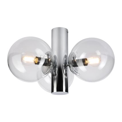 Stropna svjetiljka SFERIO 3xE14/5W/230V sjajni krom/prozirno