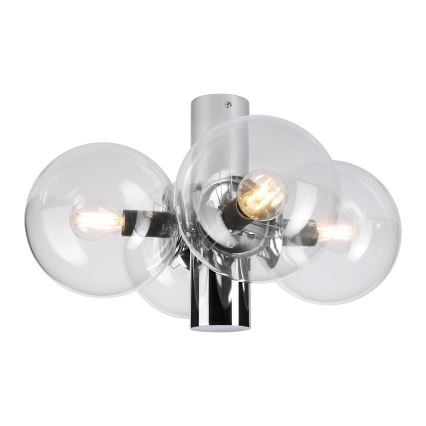 Stropna svjetiljka SFERIO 4xE14/5W/230V sjajni krom/prozirno