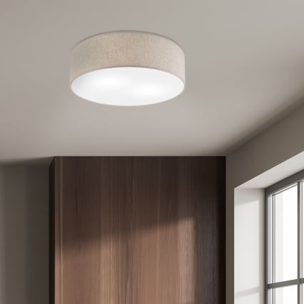 Stropna svjetiljka SIRJA 2xE27/15W/230V, promjer 45 cm, bež