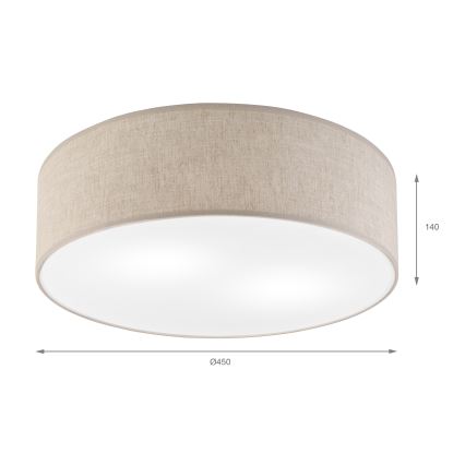 Stropna svjetiljka SIRJA 2xE27/15W/230V, promjer 45 cm, bež