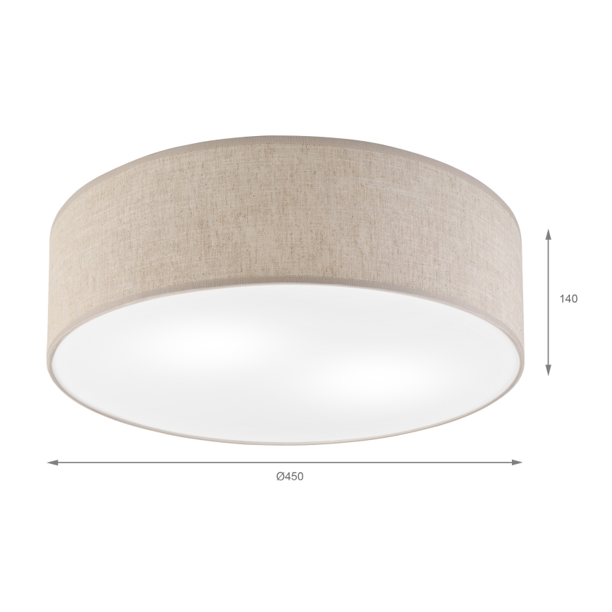 Stropna svjetiljka SIRJA 2xE27/15W/230V, promjer 45 cm, bež