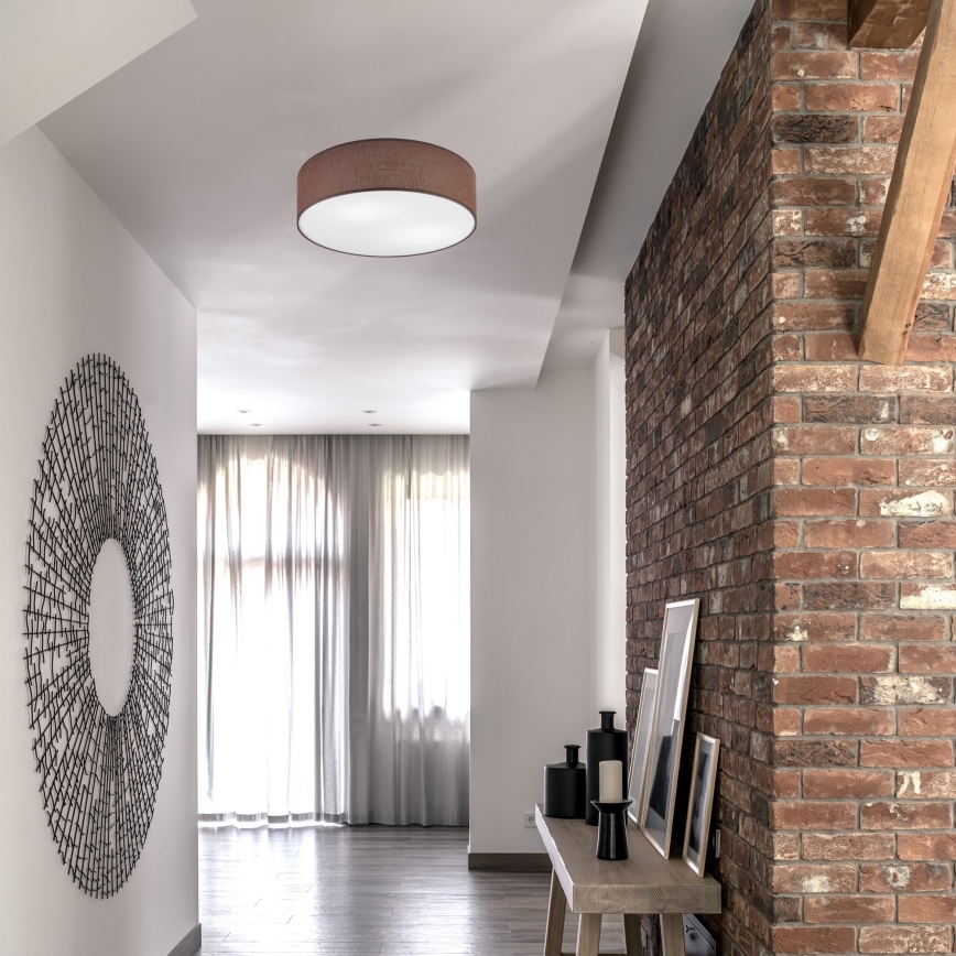 Stropna svjetiljka SIRJA 2xE27/15W/230V, promjer 45 cm, smeđa