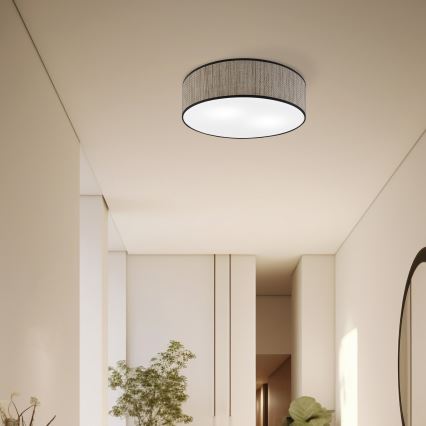 Stropna svjetiljka SIRJA 2xE27/15W/230V, promjer 45 cm, smeđa