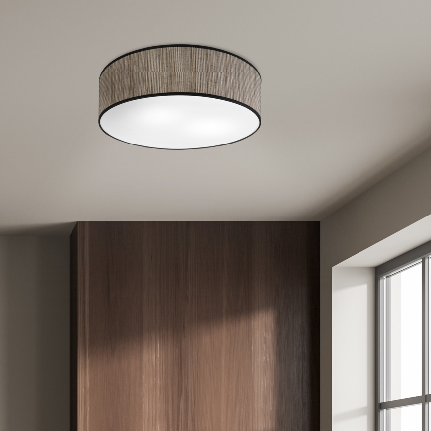 Stropna svjetiljka SIRJA 2xE27/15W/230V, promjer 45 cm, smeđa