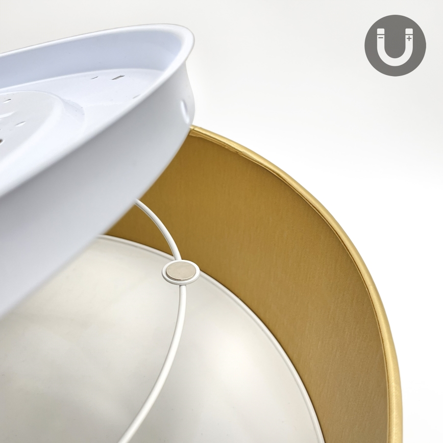 Stropna svjetiljka SIRJA 2xE27/15W/230V Ø 45 cm smeđa/zlatna