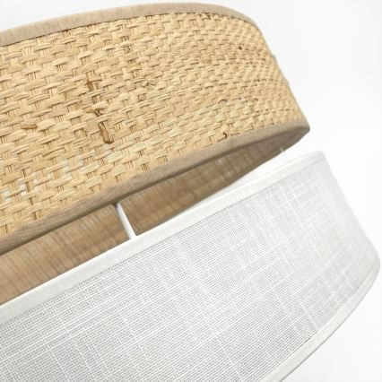 Stropna svjetiljka SIRJA BOHO 2xE27/15W/230V Ø 45 cm bež/bijela