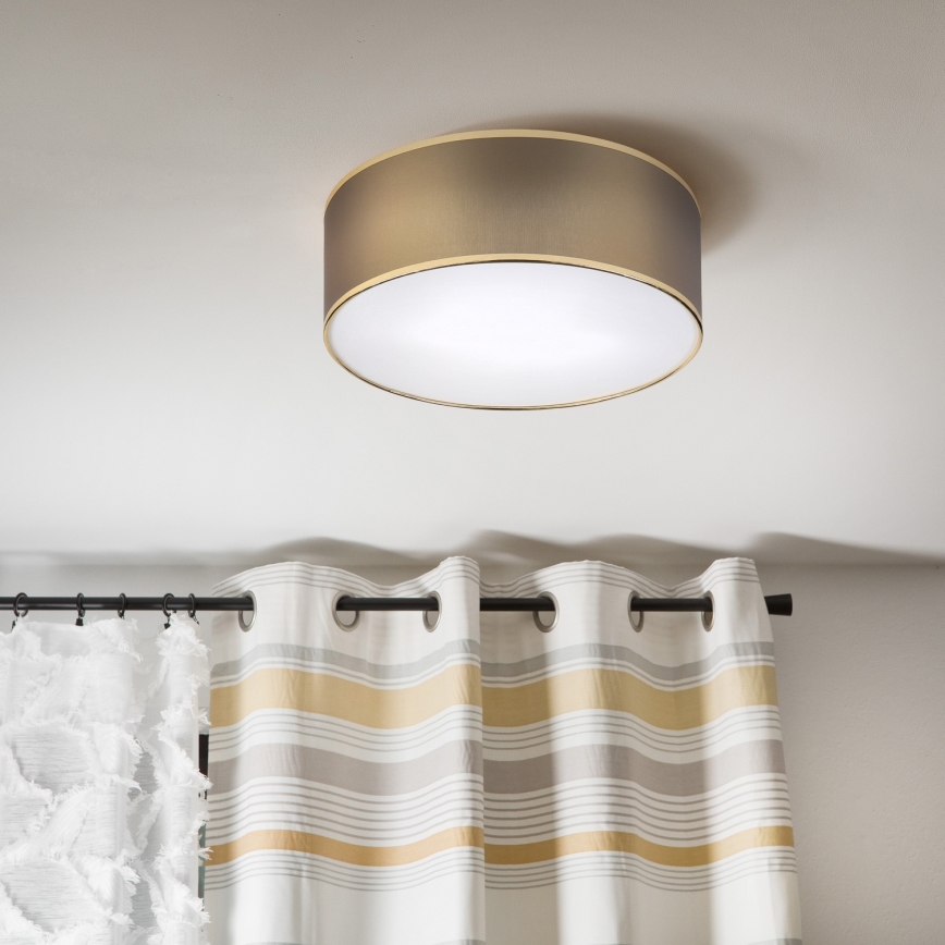 Stropna svjetiljka SIRJA DOUBLE 2xE14/15W/230V Ø 35 cm smeđa/zlatna