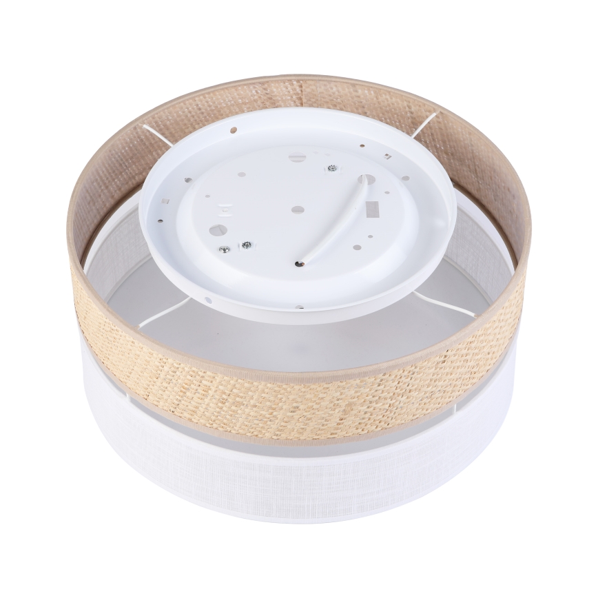 Stropna svjetiljka SIRJA DOUBLE BOHO 2xE14/15W/230V promjer 35 cm bež/bijela