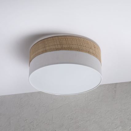 Stropna svjetiljka SIRJA DOUBLE BOHO 2xE14/15W/230V Ø 35 cm bež/bijela