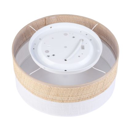 Stropna svjetiljka SIRJA DOUBLE BOHO 2xE14/15W/230V Ø 35 cm bež/bijela