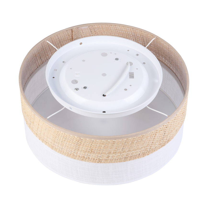 Stropna svjetiljka SIRJA DOUBLE BOHO 2xE14/15W/230V Ø 35 cm bež/bijela