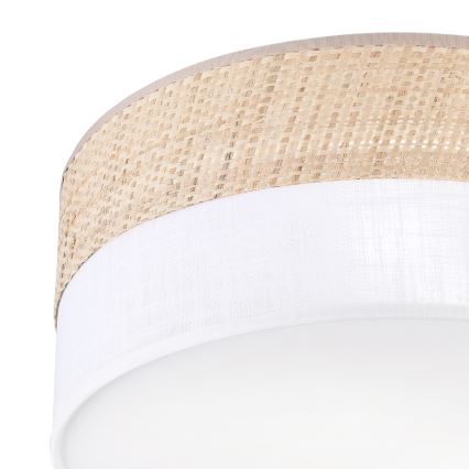 Stropna svjetiljka SIRJA DOUBLE BOHO 2xE14/15W/230V Ø 35 cm bež/bijela