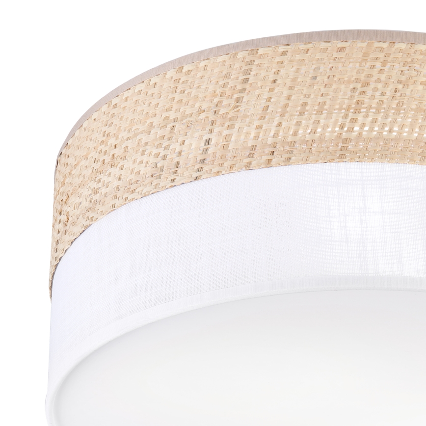 Stropna svjetiljka SIRJA DOUBLE BOHO 2xE14/15W/230V Ø 35 cm bež/bijela