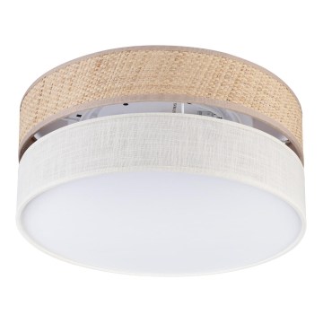 Stropna svjetiljka SIRJA DOUBLE BOHO 2xE14/15W/230V Ø 35 cm bež/krem