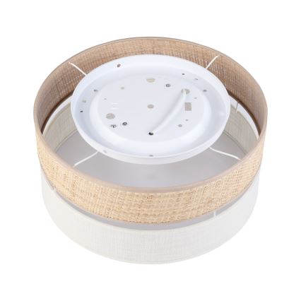 Stropna svjetiljka SIRJA DOUBLE BOHO 2xE14/15W/230V Ø 35 cm bež/krem