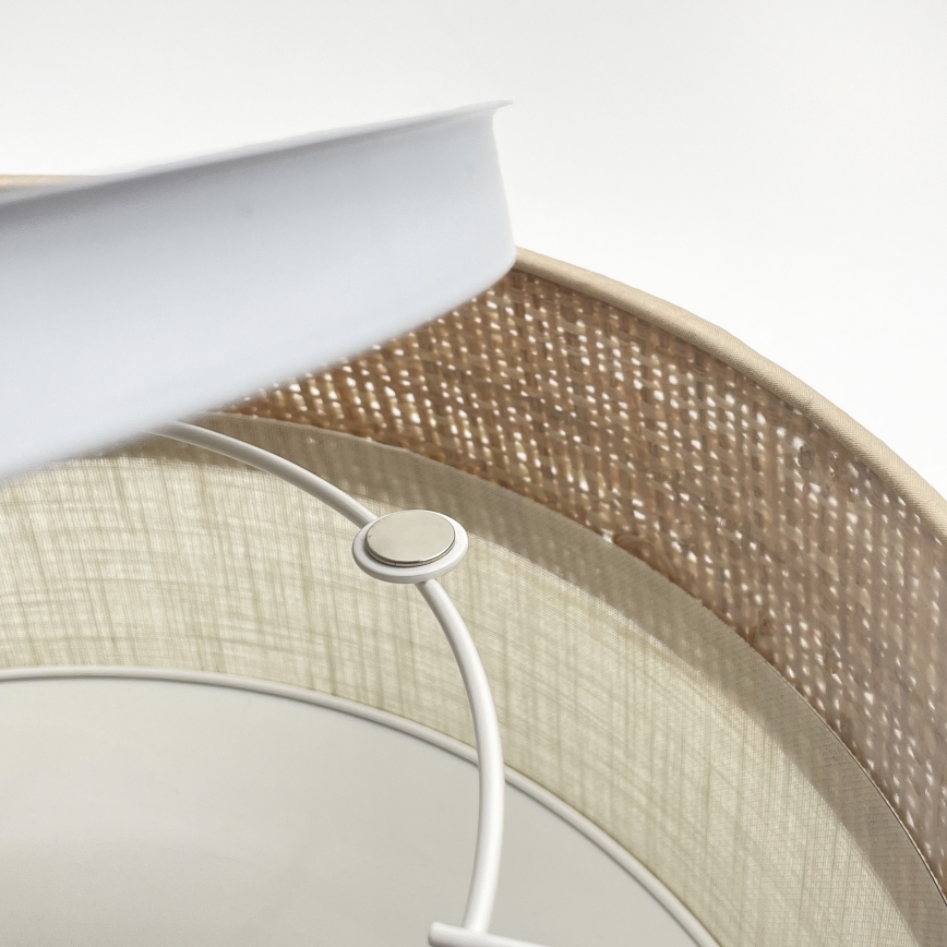 Stropna svjetiljka SIRJA DOUBLE BOHO 2xE14/15W/230V Ø 35 cm bež/krem