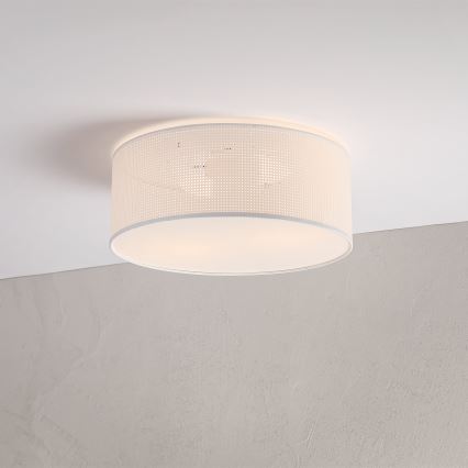 Stropna svjetiljka SIRJA PLISADO 2xE27/15W/230V Ø 35 cm bijela