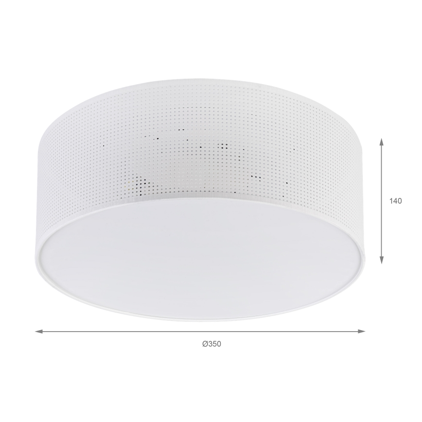 Stropna svjetiljka SIRJA PLISADO 2xE27/15W/230V Ø 35 cm bijela
