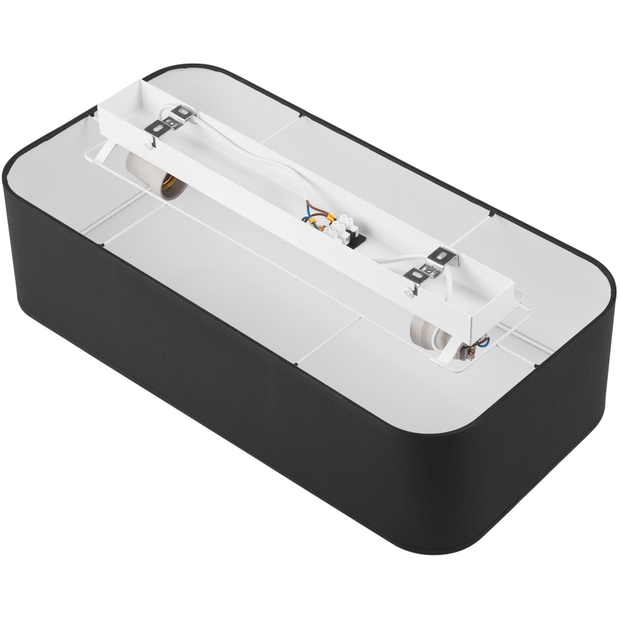 Stropna svjetiljka SIRJA SQUARE 2xE27/15W/230V crna