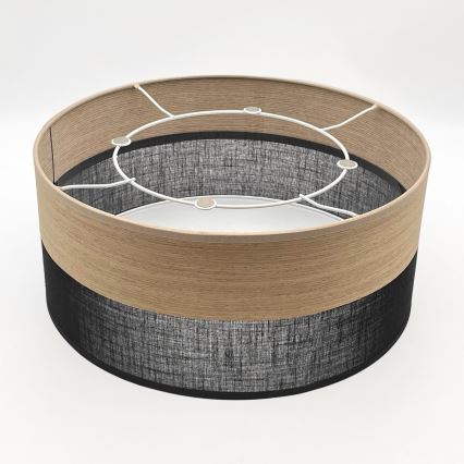 Stropna svjetiljka SIRJA WOOD 1xE27/15W/230V pr. 35 cm crna/hrast