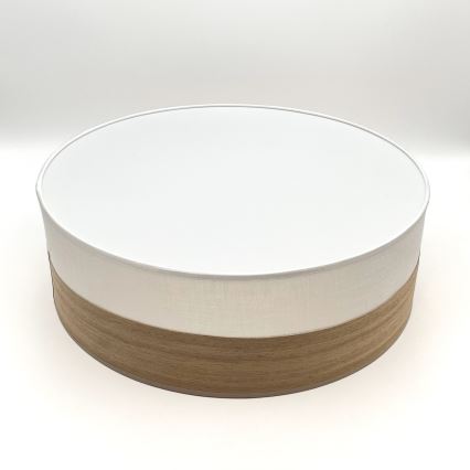 Stropna svjetiljka SIRJA WOOD 2xE27/15W/230V pr. 45 cm bijela/hrast