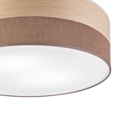 Stropna svjetiljka SIRJA WOOD 2xE27/15W/230V pr. 45 cm smeđa/hrast