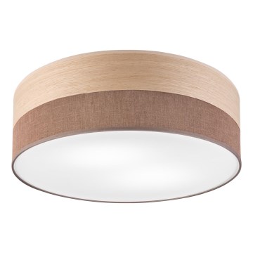 Stropna svjetiljka SIRJA WOOD 2xE27/15W/230V promjer 45 cm smeđa/hrast