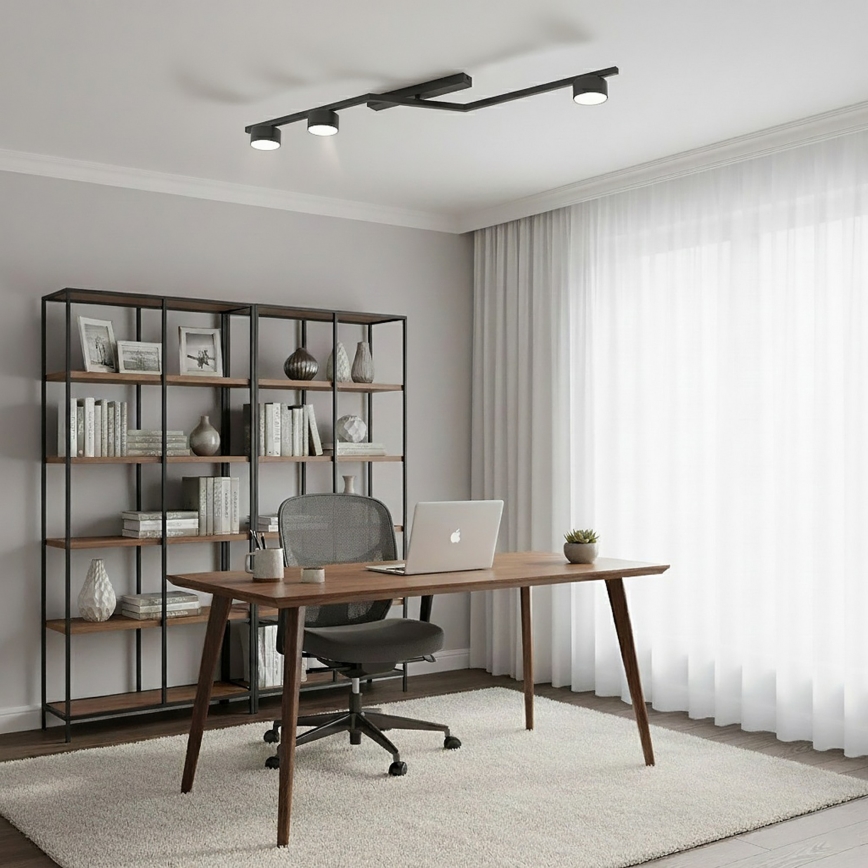 Stropna svjetiljka SKAN 3xGX53/12W/230V crna