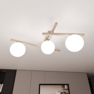 Stropna svjetiljka SMART 3xE14/10W/230V bež/bijela