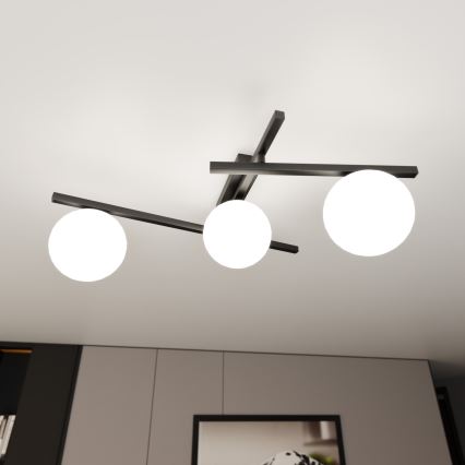 Stropna svjetiljka SMART 3xE14/10W/230V crna/bijela