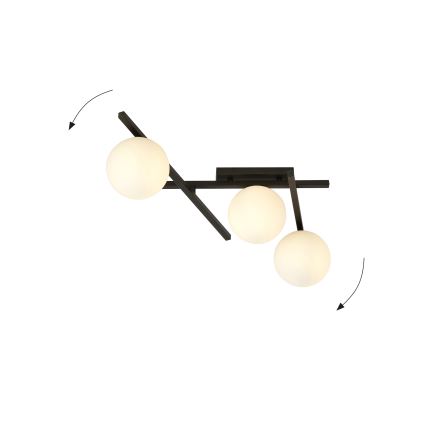 Stropna svjetiljka SMART 3xE14/10W/230V crna/bijela