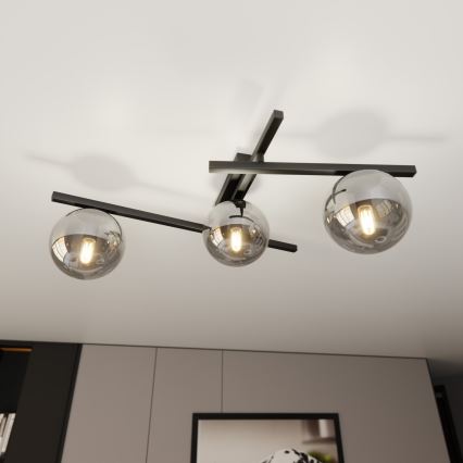Stropna svjetiljka SMART 3xE14/10W/230V crna/siva