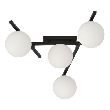 Stropna svjetiljka SMART 4xE14/10W/230V crna/bijela