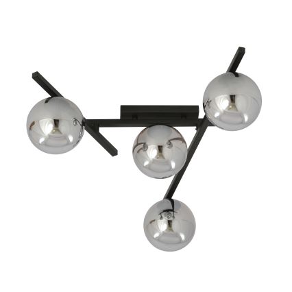 Stropna svjetiljka SMART 4xE14/10W/230V crna/siva