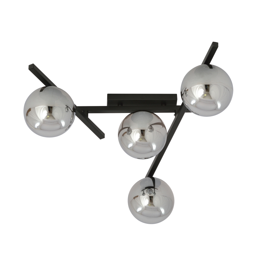 Stropna svjetiljka SMART 4xE14/10W/230V crna/siva
