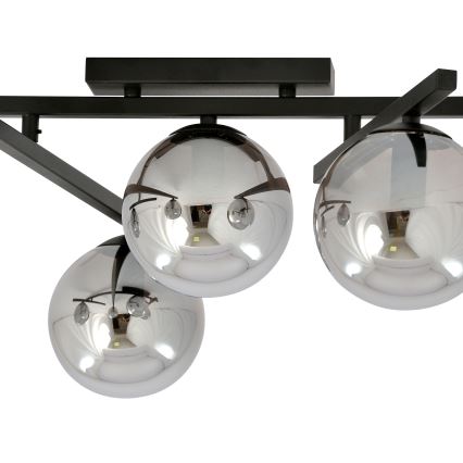 Stropna svjetiljka SMART 4xE14/10W/230V crna/siva