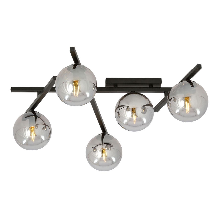 Stropna svjetiljka SMART 5xE14/10W/230V crna/siva