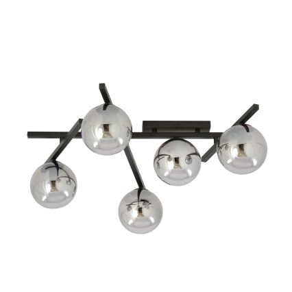 Stropna svjetiljka SMART 5xE14/10W/230V crna/siva