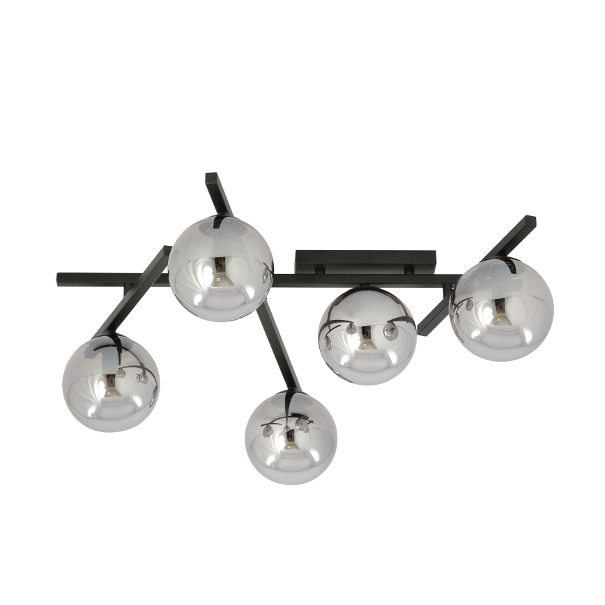 Stropna svjetiljka SMART 5xE14/10W/230V crna/siva