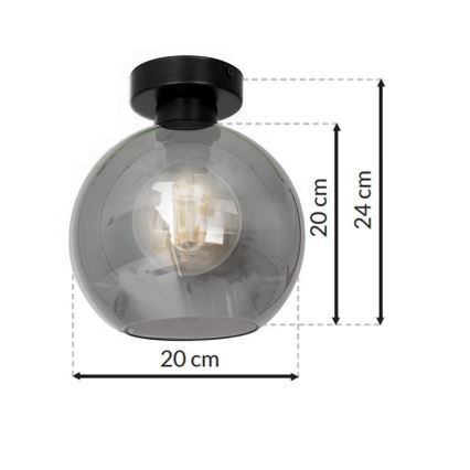 Stropna svjetiljka SOFIA 1xE27/60W/230V crna