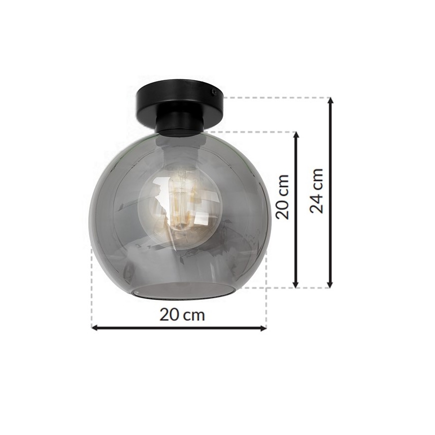 Stropna svjetiljka SOFIA 1xE27/60W/230V crna