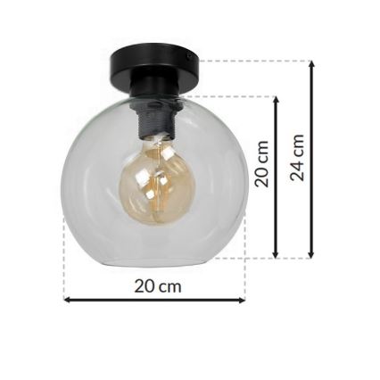 Stropna svjetiljka SOFIA 1xE27/60W/230V prozirna