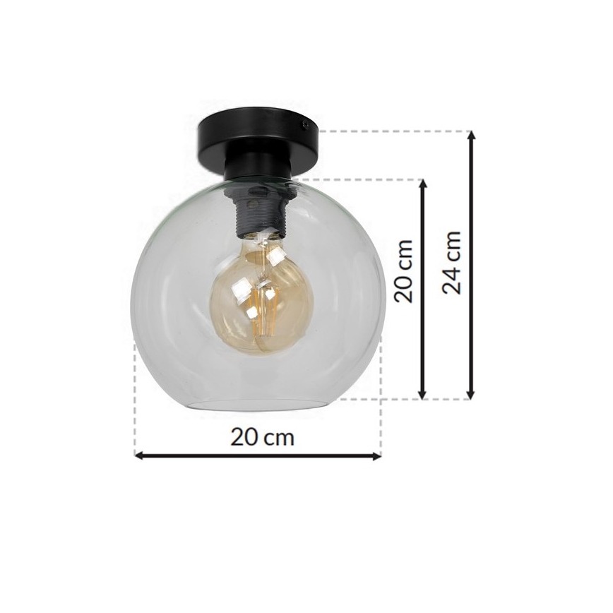 Stropna svjetiljka SOFIA 1xE27/60W/230V prozirna