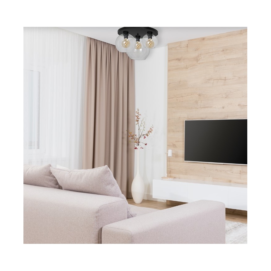 Stropna svjetiljka SOFIA 3xE27/60W/230V prozirna