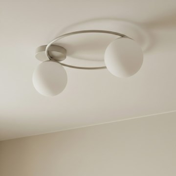 Stropna svjetiljka SOPRA 2xE14/10W/230V bež/bijela