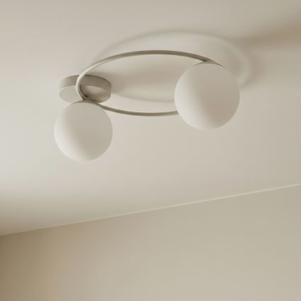 Stropna svjetiljka SOPRA 2xE14/10W/230V bež/bijela